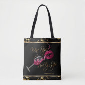 Weinstöcke und Hübsche Rosa Lippen - Marmor Tasche (Vorderseite)