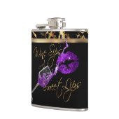 Weinstöcke und Lila Lippen süß Flachmann (Links)