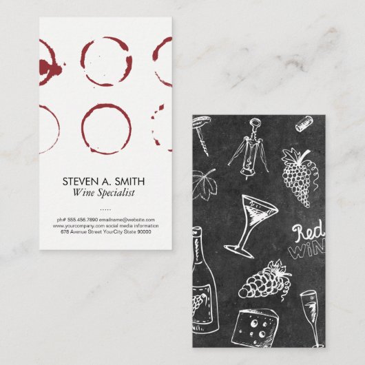 Weinstöcke | Wein Visitenkarte (Vorne/Hinten)