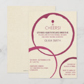 Weinstrände Rings Bridal Dusche Einladung (Vorne/Hinten)