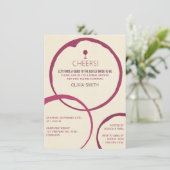 Weinstrände Rings Bridal Dusche Einladung (Stehend Vorderseite)