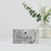 Weinstrasse Grunge Weinkeller Weinkeller Sommelier Visitenkarte (Stehend Vorderseite)