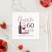 Weinthema 60. Geburtstag Cocktail Napkins Serviette (Beispiel)