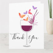 Weinthema, danke Karte (Vorderseite)