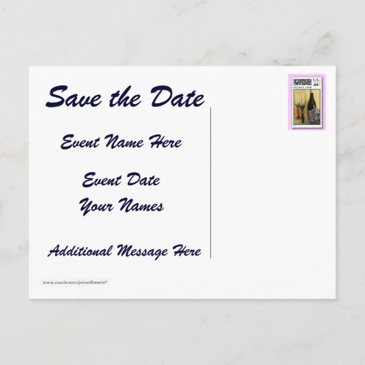 Weinthema Save the Date Postkarte (Rückseite)