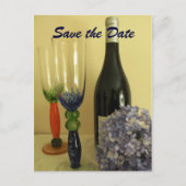 Weinthema Save the Date Postkarte (Vorderseite)