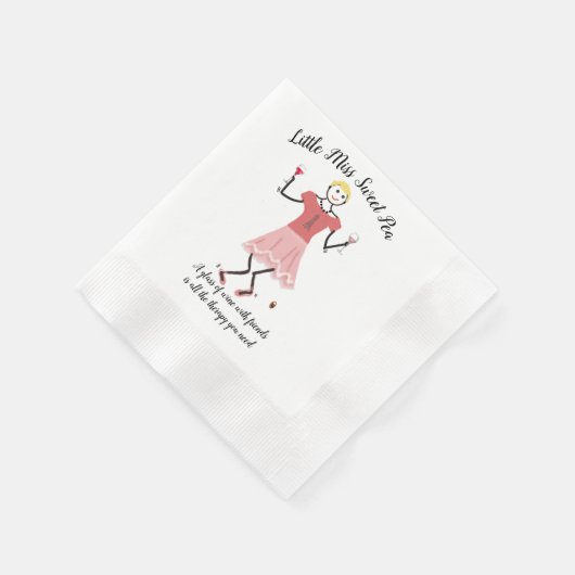 Weintherapie Kleine Miss Sweet Pea Cocktail Napkin Serviette (Ecke)