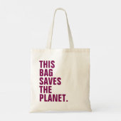 Weinton "Diese Tasche rette den Planeten" Totbeute (Rückseite)