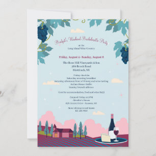 Weintour Junggeselinnen-Abschied Einladung