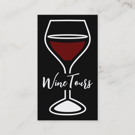 Weintouren Degustation Barkeeper Weinbereitung Visitenkarte (Vorderseite)