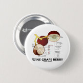 Weintraube-Beere (Anatomie) Button (Vorne & Hinten)