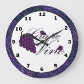 Weintraube Küchenuhr Große Wanduhr (Vorderseite)