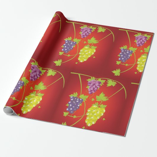 Weintraube mit Trauben Geschenkpapier (Ungerollt)