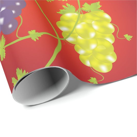 Weintraube mit Trauben Geschenkpapier (Rolleneckpunkt)