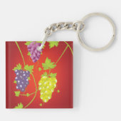 Weintraube mit Trauben Schlüsselanhänger (Rückseite)