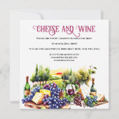 Weintraube mit Wasserfarbenkäse Einladung (Vorderseite)
