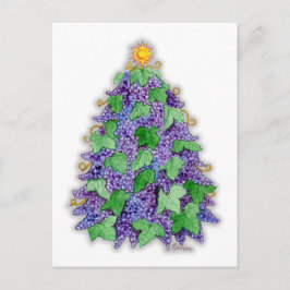 Weintraube-Weihnachtsbaum Feiertagspostkarte