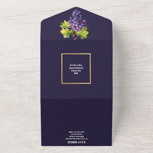 Weintrauben All In One Einladung (Außenbereich)