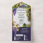 Weintrauben All In One Einladung (Innen Boden)