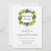 Weintrauben am Abend der Weintrauben Probe Weinles Einladung (Vorderseite)