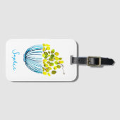 Weintrauben Aquarellfruchtdarstellung Gepäckanhänger (Vorderseite (Horizontal))