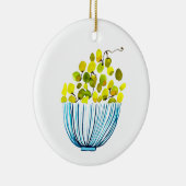 Weintrauben Aquarellfruchtdarstellung Keramik Ornament (Rechts)