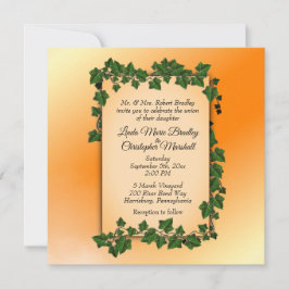 Weintrauben auf Orange Hochzeitseinladung Einladung