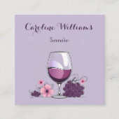 Weintrauben Blume sommelier Quadratische Visitenkarte (Vorderseite)