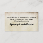 Weintrauben Catering Visitenkarte (Rückseite)