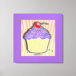 Weintrauben Cupcake Galerie Ausgepackte Canvas Leinwanddruck