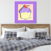Weintrauben Cupcake Galerie Ausgepackte Canvas Leinwanddruck (Insitu (Schlafzimmer))