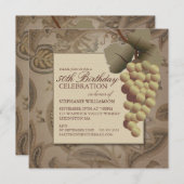 Weintrauben der Alten Welt Einladung (Vorne/Hinten)