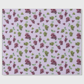 Weintrauben Elegante HandIllustrierte Wasserfarbe Geschenkpapier (Flach)