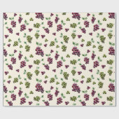 Weintrauben Elegante HandIllustrierte Wasserfarbe Geschenkpapier (Flach)