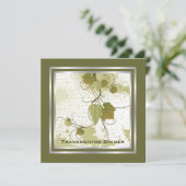 Weintrauben Erntedank Abendessen Custom Einladung (Stehend Vorderseite)