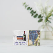 Weintrauben | Flasche Wein Visitenkarte (Stehend Vorderseite)