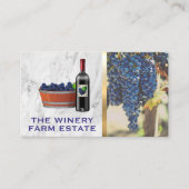 Weintrauben | Flasche Wein Visitenkarte (Vorderseite)