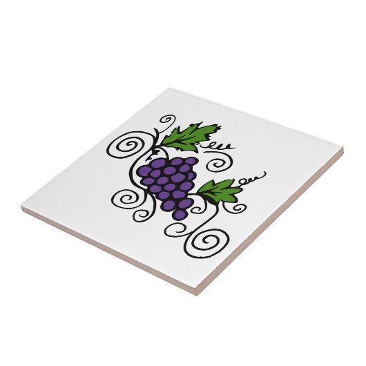 Weintrauben Fliese (Seite)