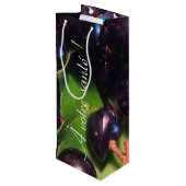 Weintrauben Geschenktüte Für Weinflaschen (Rückseite Schrägansicht)