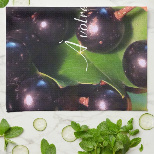 Weintrauben Geschirrtuch (Gefaltet)