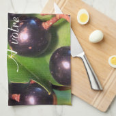 Weintrauben Geschirrtuch (Viertel Falte)