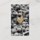 Weintrauben | Goldglas-Symbol Visitenkarte (Rückseite)
