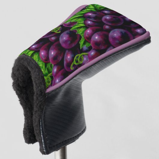 Weintrauben Golf Headcover (3/4 Vorderseite)
