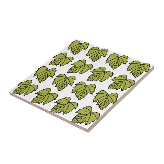 Weintrauben Grüne Blätter Reben Fliese (Seite)