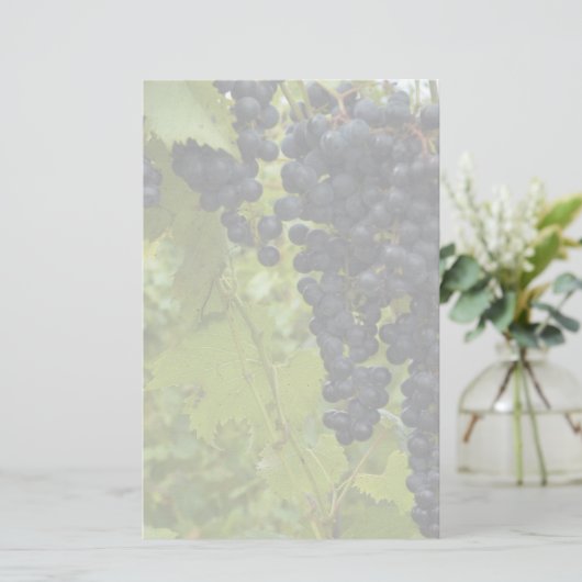 Weintrauben Hochzeit Briefpapier (Stehend Vorderseite)
