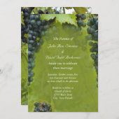 Weintrauben Hochzeit Einladung (Vorne/Hinten)