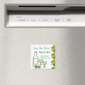 Weintrauben Hochzeit Richten Sie das Date Magnet (In Situ (Geschirrspüler))