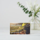 Weintrauben im Wein | Weinberg Visitenkarte (Stehend Vorderseite)