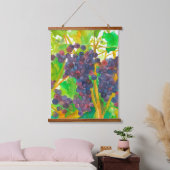 Weintrauben im Weingebiet Wandteppich Mit Holzrahmen (Schlafzimmer)