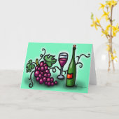 Weintrauben Karte (Gelbe Blume)